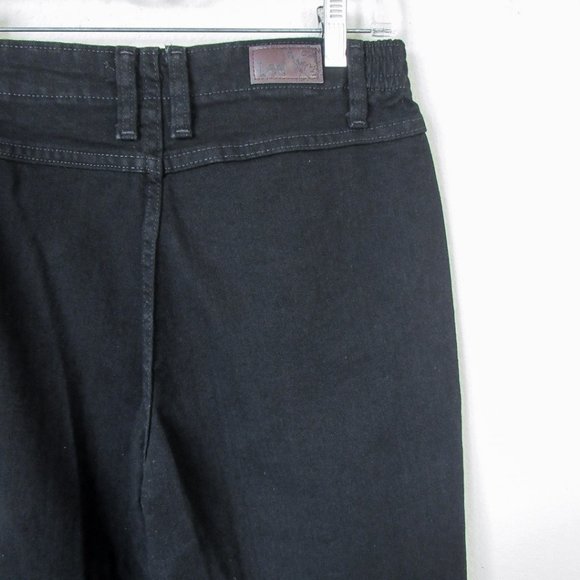 Vintage Lee High Rise Black Denim Jeans Raw Hem - Picture 3 of 7